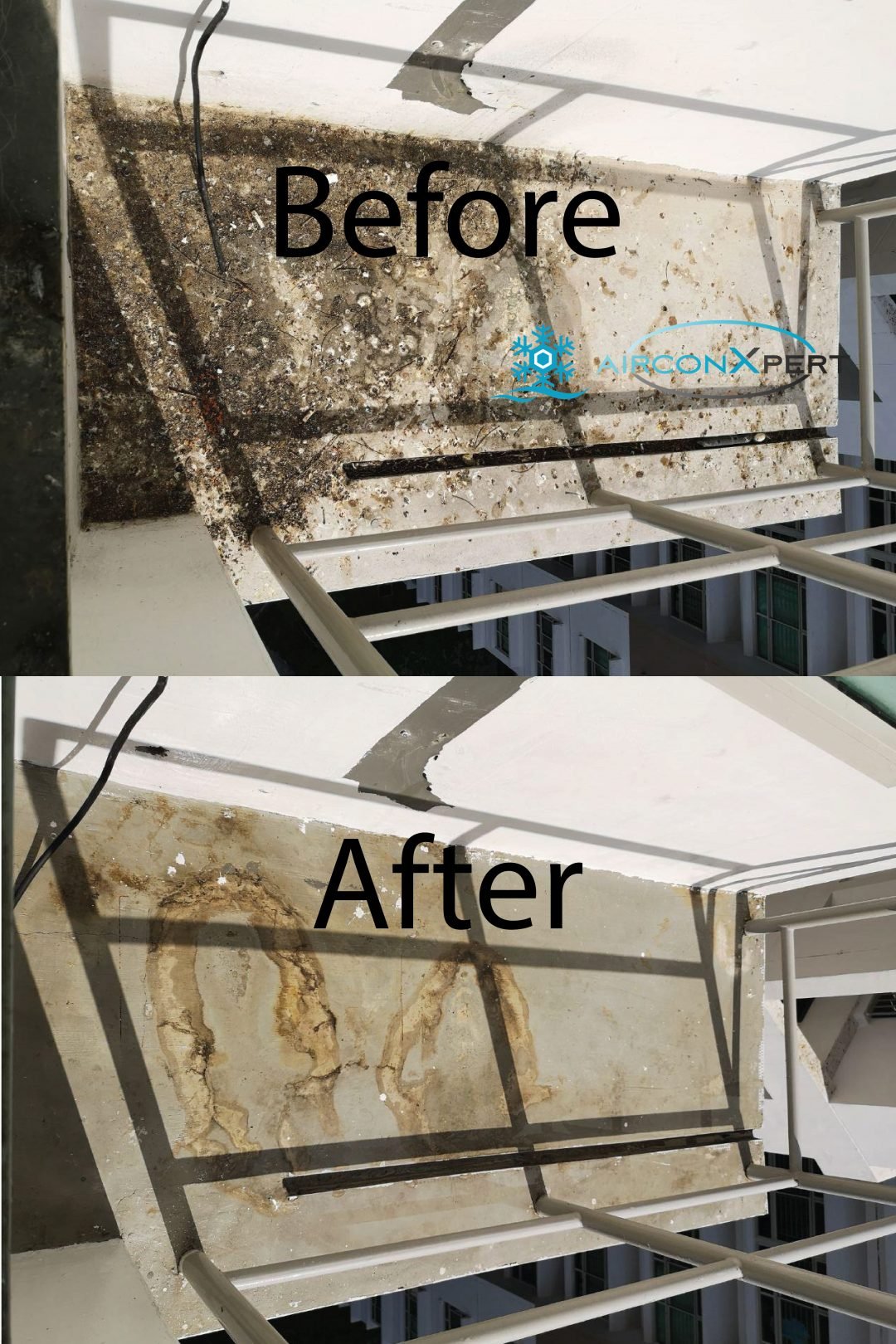 Before And After Aircon Ledge Cleaning Aircon Service AirconXpert